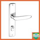 Fechadura para porta de Entrada Externa TEK Maçaneta Alavanca Cromada HAGA 1301B 40mm