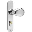 Fechadura Para Porta De Madeira Aliança Externa Inox Taco Golf Sala Trinco 2600/80IP Maçaneta Chave