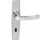 Fechadura Para Porta De Madeira Aliança Interna Inox Premium Sala Trinco 2700/41 Maçaneta e Chave