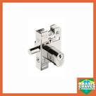 Fechadura para Porta de Vidro de Bater 3040 Lingueta de Pino Cromada Cilindro Oval 3F
