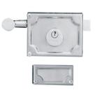 Fechadura para Portão de Sobrepor em Aço Inox 100mm Mgm Fechadura para Portão de Sobrepor em Aço Inox 100mm Mgm
