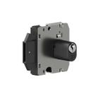 Fechadura para Vidro Cilíndrica Oval com Bico Preto 3F 3050PP