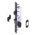 Fechadura Perfil Externa 6915A Porta de Correr Bico de Papagaio Inox Preto Arouca