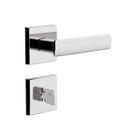 Fechadura Porta Banheiro Roseta Cromada Quadrada 3f 55mm