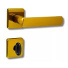 Fechadura porta banheiro wc dourada fosco dama arouca 40 mm quadrada 5080901/40 zed