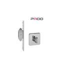 Fechadura porta correr banheiro wc pado inox polido (cromado) trava expansiva quadrada