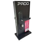 Fechadura porta de madeira externa espelho de inox Pado 40mm Preta