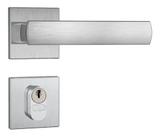 Fechadura Porta Externa 803 Broca 40mm Escovado Roseta Em Aço Inox Stam