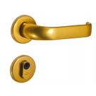 Fechadura porta externa dourada fosco luna arouca 40 mm redonda 108496/40-z zed