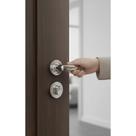 Fechadura Porta Externa Inox Cromada Segurança e Design