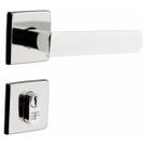 Fechadura Porta Externa Roseta Quadrada Cromada 3f 40mm