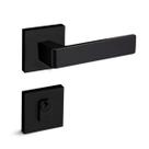 Fechadura porta externa sala quarto modena pado preta 55mm quadrada ept