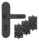 Fechadura Porta Interna Ext 1801/21 Preto 3 Dobradiças Fechadura Porta Interna Ext 1801/21 Preto 3 Dobradiças