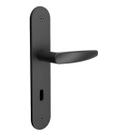 Fechadura Porta Interna Preta Stillus 3f 40mm Espelho Inox