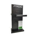 Fechadura porta interna quarto sala ascot pado preta 55mm quadrada chave grande ept