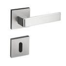 Fechadura porta interna quarto sala pado modena escovada acetinada 55mm quadrada cra chave grande