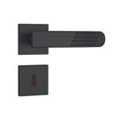 Fechadura porta interna quarto sala stam 813/21 quadrada preto fosco chave grande 40 mm