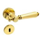 Fechadura porta interna roi imab dourada brilhante latao quarto sala maquina 55 mm oa redonda