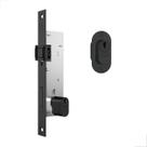 Fechadura Porta Pivotante Trinco Rolete Stam 601 Preto