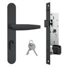 Fechadura Preto Fosco 601/33 Porta Aluminio Estreita Stam