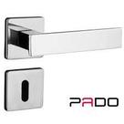 Fechadura quadra zamac cromo acetinado pado
