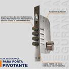 Fechadura Rolete Alta Segurança 4410 Escovado Cilindro 12 Cm