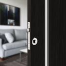 Fechadura Rolete Externa 40mm 721R55CR Roseta Redonda Cromado 3F