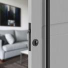 Fechadura Rolete Externa 40mm 721R55PF Roseta Redonda Preto 3F