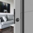 Fechadura Rolete Externa 821R55PF 55mm Roseta Redonda Preto Fosco Zamac 3F