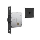 Fechadura Rolete Para Porta Pivotante 1005 Tetra Chave Roseta Quadrada Preta Black 45mm Stam Fechadura Rolete Para Porta Pivotante 1005 Tetra Chave Roseta Quadrada Preta Black 45mm Stam