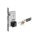 Fechadura rolete pivotante imab 4700 cilindro 125 mm (12,5 cm) preto fosco máquina 55 mm quadrada