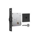 Fechadura rolete pivotante stam 1005 preta preto tetra chave quadrada black 45 mm