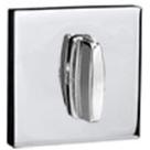 FECHADURA ROLETE ROSETA QUADRADA CROMADA 45mm UNIÃO MUNDIAL