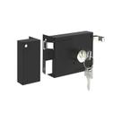 Fechadura Sobrepor Soprano Externa 100mm Aço Inox - Preto Perolizado Fechadura Sobrepor Soprano Externa 100mm Aço Inox - Preto Perolizado