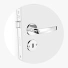 Fechadura Soprano Pali Reta Interna P/ Quarto Cromada ROS23 40x53 Fechadura Soprano Pali Reta Interna P/ Quarto Cromada ROS23 40x53