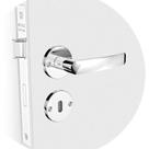 Fechadura Soprano Para Porta Pali Roseta Redonda Cromada