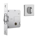 Fechadura Stam 1025 TR Banheiro Com Roseta Quadrada Cromado Brilhante