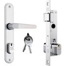 Fechadura Stam Estreita Externa Inox Alavanca - 601-602/03