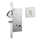 Fechadura stam para porta de banheiro de correr 950 quadrada cromada
