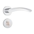 Fechadura Stam Porta de Banheiro Roseta Redonda Inox WC
