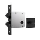 Fechadura Stam Porta De Correr Wc 1006 Preto Fosco Roseta Quadrada
