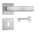 Fechadura Stam Porta Interna 813.35 Roseta Aço Inox Escovado Broca 40mm