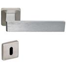 Fechadura Tess 1300-40mm escovada Imab Roseta Quadrada