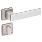 Fechadura Tess Banheiro 1300-40mm escovada Imab Roseta Quadrada