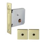 Fechadura Tetra Auxiliar Supertrava Quadrichave 40mm Quadrada Latão Acetinado 9143 Lockwell