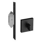 Fechadura Trava de Correr Banheiro Aço Inox Preto RQ2 EPT Raio Pado Fechadura Trava de Correr Banheiro Aço Inox Preto RQ2 EPT Raio Pado