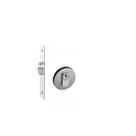 Fechadura trava rolete porta pivotante pado inox escovado redonda rr2 ixe externa