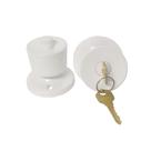 Fechadura Tubular Porta Divisória 90mm Branco Abs Lockwell