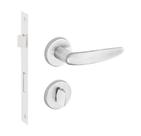 Fechadura vert 2 55mm Banheiro Cromo Escovada imab Fechadura vert 2 55mm Banheiro Cromo Escovada imab