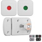 Fechadura WC Stam com visor livre/ocupado para banheiro coletivo, ideal para porta de madeira e uso constante